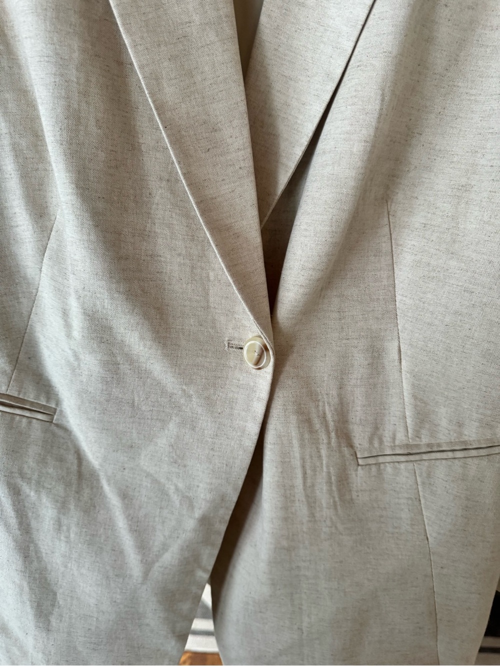 H&M Linen Single-Button Blazer - Picture 3 of 4